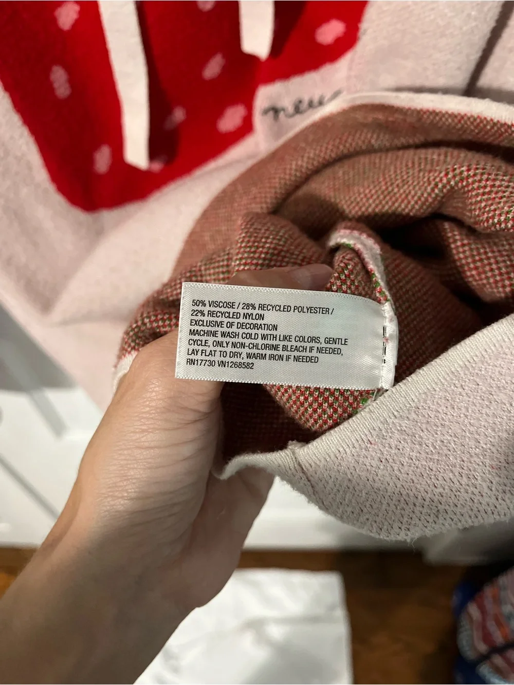 kate spade Cream Hoodie with Red Strawberry Motif, size large